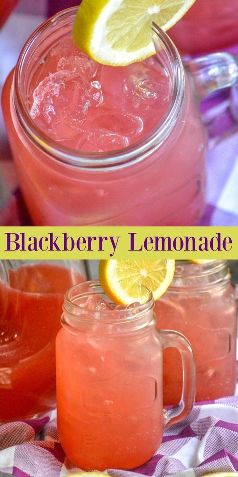 When the Southern heat descends, there's nothing better than a cool drink to find some respite. This quick & easy Blackberry Lemonade is the best, most refreshing way, to cool off & quench your thirst. Blackberry Lemonade, Flavored Lemonade, Homemade Lemonade Recipes, Drink Recipes Nonalcoholic, Iced Tea Recipes, Lemonade Drinks, Smoothie Drink Recipes, Refreshing Drinks Recipes, Watermelon Lemonade