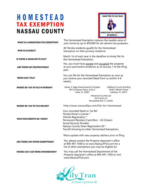 Marion County, Nassau County, Permanent Residence, Property Tax, March 1, New Homeowner, Nassau, Saving Money, Save Money