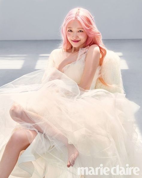 Marie Claire, Pink Hair, A Woman, Hair, Pink, White