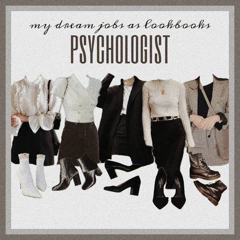 scorpiombs ☆ on Instagram: “psycologist!! I would really love to be a criminal psychologist, I just think it'd be so interesting!! - #moodboard #lookbook #fashion…” Psychology Major Outfits, Female Psychologist Aesthetic, Psychology Clothing, Psychologist Outfit, Detective Aesthetic, Capsule Wardrobe Women, Forensic Psychology, My Future Job, Psychology Major