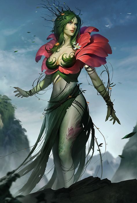 Alternate Female NPC Portraits at Pathfinder: Kingmaker Nexus - Mods and Community Plant Woman Character Design, Arte 8 Bits, Fantasy Races, Arte Fantasy, Fantasy Rpg, Fantasy Inspiration, Fantasy Artwork, Character Portraits, Creature Art