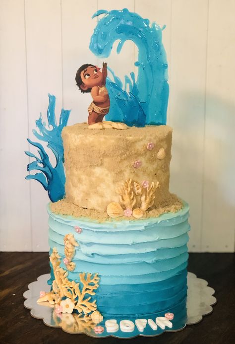 Funny Farewell Cakes, Moana Birthday Party Cake, Tort Harry Potter, Summer Birthday Cake, Moana Birthday Cake, Moana Birthday Party Theme, His 30th Birthday, Moana Theme Birthday, Festa Moana Baby