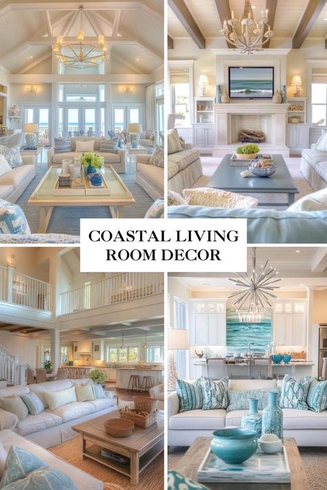 "🌊🏖️ Transform your living room with Coastal decor! Swipe through to explore breezy, beach-inspired designs, and create your own seaside sanctuary. 🛋️🌴 #CoastalDecor #BeachVibes #LivingRoomInspo" Coastal Casual Living Room, Cozy Coastal Living Room, Florida Home Decorating, Coastal Farmhouse Living Room, Beach House Decor Living Room, Coastal Living Room Ideas, Beachy Living Room, Modern Coastal Living Room, Coastal Style Living Room