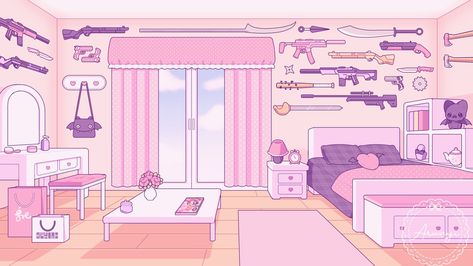 ��꒰ა arunyi ໒꒱ on X: "what's your fav? 💕 pink room commissions #vtuberart #pinkart https://t.co/JHl0SDdb2k" / X Scene Drawing, Cute Desktop Wallpaper, Make A Game, Pink Bedroom, Pink Room, Everything Pink, Pink Art, Kawaii Art, Fantasy Landscape