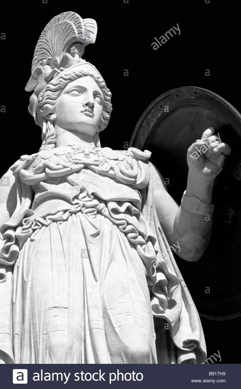 Athena Statue Aesthetic, Athena Statue Tattoo, Athena Goddess Statue, Athena Sculpture, Athena Statue, Greek Goddess Statue, Greek Goddess Athena, Athena Greek Goddess, Athena Tattoo