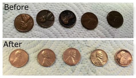 Cleaning Pennies, How To Clean Pennies Baking Soda, Cleaning Coins Diy, Clean Coins How To, Cleaning Pennies Best Way To, Pennies Crafts, Pressed Pennies At Disney World, How To Clean Pennies, Science Activities For Toddlers