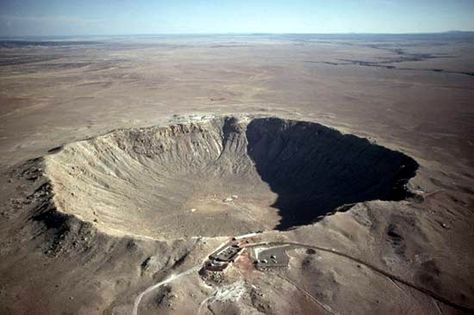 Meteor Crater, Arizona courtesy Wikipedia Winslow Arizona, Meteor Crater, Impact Crater, Flagstaff Arizona, Crater Lake, Arizona Travel, Arizona Usa, Flagstaff, In The Desert