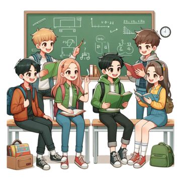 School Friends Images, Student Pictures Cartoon, Group Study Images, Friends Studying Together, Friend Group Dp For Whatsapp, School Group Photo, Dream Friendship, Group Cartoon, Collage Student