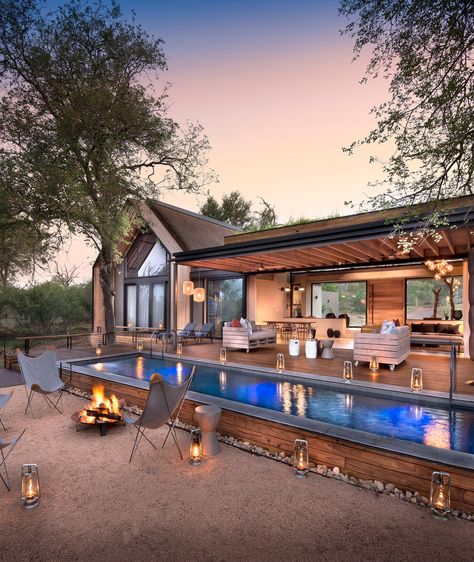 Beautifully designed and romantic, Lion Sands is a collection of four distinct lodges located in an award-winning Private Game Reserve and managed with a passion instilled by a family history reaching as far back as 1933. #southafricalodges #southafricaluxurylodge #krugernationalparklodges #krugernationalparksouthafricalodges #krugersafarilodges #bestplacestostayinkrugernationalpark #krugernationalparklodgesluxuryhotels #krugernationalparklodgessafari #luxurysafarilodge #luxurytravelafrica Lion Sands Game Reserve, Africa Luxury, African Lodges, Game Reserve South Africa, Bush Lodge, Sand Game, Luxury Safari Lodge, Kruger National Park South Africa, Private Lounge