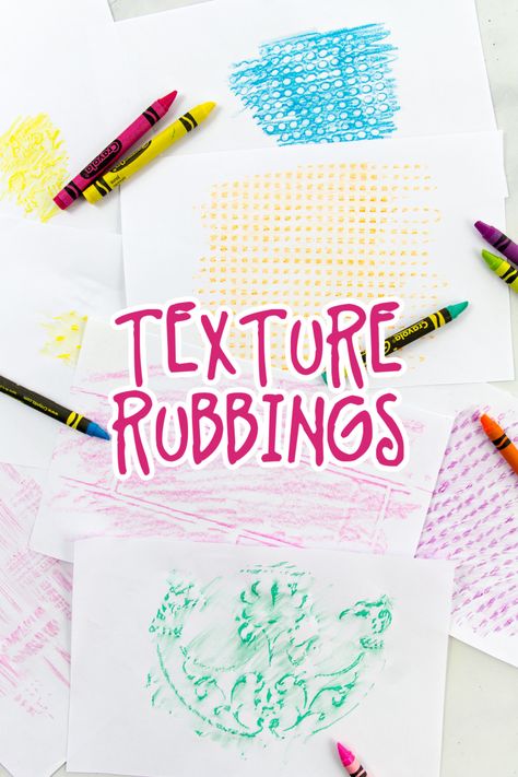 Texture Rubbing Art Matching Game for Kids • Kids Activities Blog Texture Art For Kindergarten, Texture Art Preschool, Texture Art Projects For Kindergarten, Texture Rubbing Art For Kids, Teaching Texture In Art For Kids, Texture Art Kindergarten, Texture Crafts For Kids, Preschool Art Lesson Plans, Texture Activities For Preschool