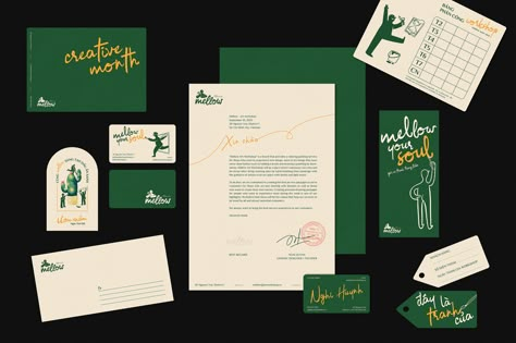 Stationary Set Design, Sap Green, Digital Advertising Design, Stationary Branding, Soft Music, Name Card Design, Ticket Design, Creative Stationery, Letterhead Design