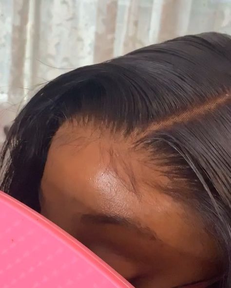 Closure Wig No Baby Hairs, 6x6 Closure Wig Hairstyles, Soft Baby Hairs On Wig, No Baby Hair Wig Install, No Baby Hair Wig, Low Hairline, 6x6 Closure Wig, Braid Hair Dos, Wig Baby Hair