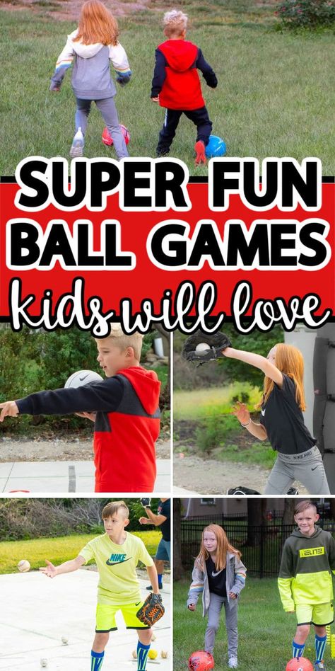 5 fun ball games for kids that will make practicing sports skills fun! These active games will get kids moving at home inside or out! #nikepartner Sports Camp Ideas, Sports For Kids Activities, Sport Games For Kids, Ball Games For Kids, Sports Crafts For Kids, Baseball Games For Kids, Fun Sports Games, Couple Party Games, Sports For Kids