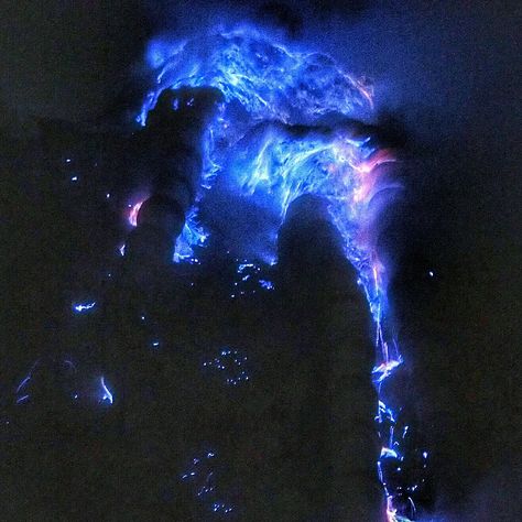 blue fire at the ijen vulcano on java #indonesia Blue Fire Aesthetic, Lava Aesthetic, Volcano Aesthetic, Ethereal Nature, Blue Lava, Invincible Comic, Ancient Village, Drawing Photography, Drawings Photography