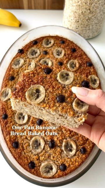 Banana Bread Baked Oats, Healthy Easy Recipes, Healthy Breakfast Meal Prep, Breakfast Meal, Healthy Food Dishes, Baked Oats, Yummy Comfort Food, Gluten Free Recipes Easy, Healthy Sweets Recipes