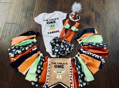 Sloth First Birthday, Star Wars Theme Birthday, Star Wars Themed Birthday Party, Smash Cake Outfit, Cake Outfit, Birthday Smash Cake, Boys 1st Birthday Party Ideas, Baby Boy 1st Birthday Party, Star Wars Birthday Party