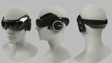 ArtStation - AR goggles Mockup, Liscar Scott Futuristic Headset, Futuristic Vr Headset, Futuristic Glasses Drawing, Futuristic Goggles, Sci Fi Goggles, Tech Concept Art, Scifi Glasses, Future Glasses, Vr Design