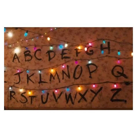 Stranger Things Alphabet Wall Diy, Stranger Things Lights Wall, Stranger Things Alphabet Wall, Stranger Things Alphabet, Alphabet Word Wall, Stranger Things Wall, Stranger Things Lights, Gothic Painting, Abc Wall