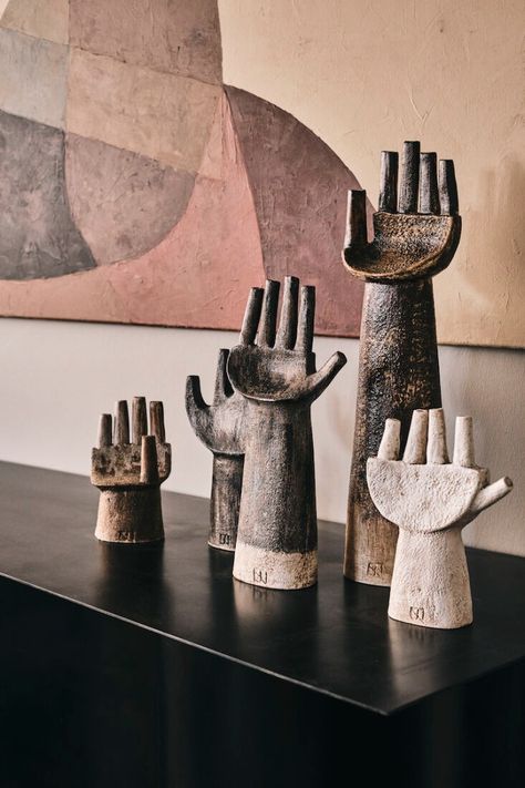 The House (Tour): A Shoppable "Canvas for Living" in London - Remodelista Julie Nelson, Afrique Art, Sculpture Art Clay, Living In London, Paper Mache Art, Keramik Design, Pottery Crafts, Pottery Sculpture, Ceramics Ideas Pottery