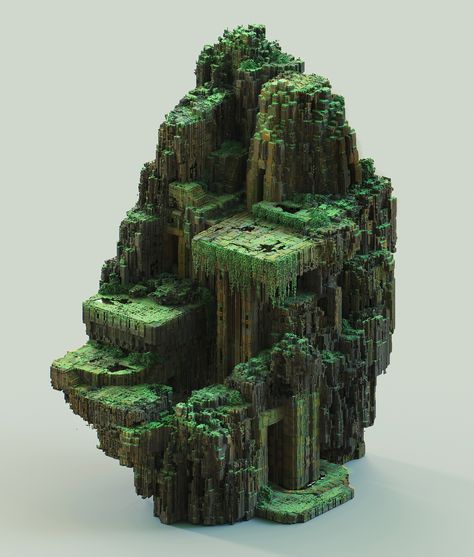 Lost Temple, Isometric Map, 3d Architecture, Keys Art, Fantasy Art Landscapes, Environment Concept Art, Print Artist, Comic Artist, Abandoned Places