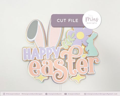 Cricut Cake Topper, Easter Cake Toppers, Cricut Cake, Cake Topper Svg, Easter Cake, Easter Sale, Easter Cakes, Easter Decorations, Silhouette Studio