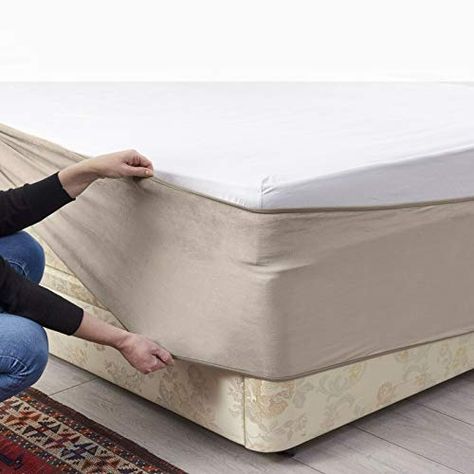 Bed Frame Beige, Bed Base Cover, Alternative Bedroom, Bed Valance, Bed Base Frame, Bed Wrap, Box Spring Cover, Double Bed Size, Divan Bed