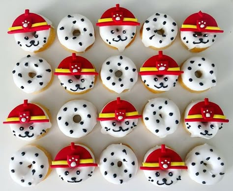 Marshall Paw Patrol Birthday, Paw Patrol Birthday Decorations, Paw Patrol Party Decorations, Donut Decorating Ideas, Paw Patrol Birthday Theme, Paw Patrol Decorations, Birthday Details, Paw Party, Paw Patrol Birthday Cake