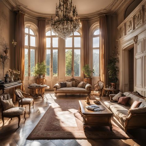 NA Chateau House Interior, French Style Home Interior, French Mansion Interior, French Chateau House, French Castle Interior, French Chateau Interiors, French Villa Interior, French Chateau Home, Rustic Beams