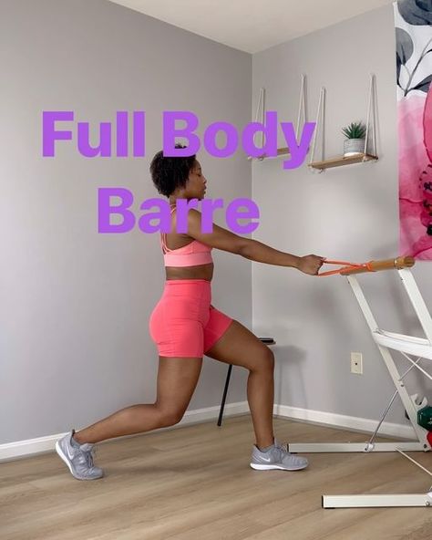 Cecilie | Barre Instructor & Choreo Creator on Instagram: "I’m been getting creative with bands at the barre and these moves do not disappoint 

Grab a band and a fixed barre 👇🏾

1️⃣ Fast row, slow release
2️⃣ Push downs
3️⃣ Hold push down, add knee drive 
4️⃣ Pulse arm and legs 
5️⃣ Fast row, slow release
6️⃣ Rotate to second 
7️⃣ Side pull on band 
8️⃣ Add leg pulse 

Remember to keep a tight pull on that band! If you feel some slack take a step away from the barre.

📌 Save these for your next barre workout! 

.
.
.
.

#barreclasses #barreclass #barreworkouts #barreworkout #onlinefitness #onlinefit #onlinebarre #barreonline #athomebarre #athomeworkout #athomeworkouts #barreathome #barreburn #barrefitness #barrefit #barrecombo #fitnessonline" Barre Workout Arms, Barre Exercises With Ball, Barre Arms, Barre Warm Up Routine, Best Barre Moves, Barre Instructor, Barre Classes, Barre Workout, Online Workouts