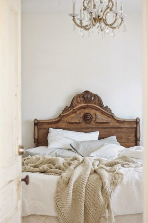 Brown Rustic Bed by Vintage Whites Market Vintage Inspired Bedroom, Classic Bedroom, Shabby Chic Bedrooms, Vintage Bedroom, Chic Bedroom, Design Living Room, Johannesburg, Design Case, Cheap Home Decor