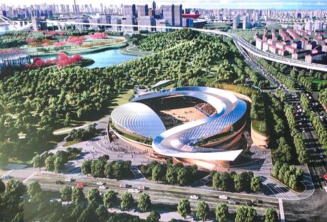 The design of the Shanghai Juss International Equestrian Center has been unveiled at the Sino-Europe Equine Industry Exchange Seminar ahead of the Global Champions Tour Shanghai leg. Equestrian Center Design, Equestrian Competition, Global Champions Tour, Equestrian Facilities, Equestrian Center, Ventilation System, China Art, Show Jumping, Design Center