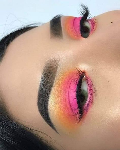 Makeup Cantik, Make Up Designs, Orange Makeup, Makeup Tip, Makeup Mac, Makijaż Smokey Eye, Colorful Eye Makeup, Makeup Eye Looks, Creative Eye Makeup