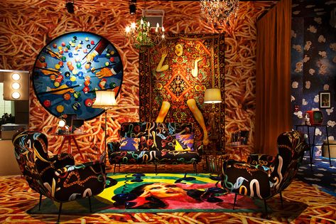 Why is the Maximalism design movement taking over the world? Maximalism Graphic, Maximalism Graphic Design, Maximalism Interior Design, Maximalism Design, Pierpaolo Ferrari, Maximalism Interior, Maximalist Wallpaper, Maurizio Cattelan, Maximalist Art