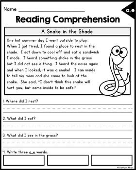 Long Vowel A Reading Passage, Digraph Reading Passages, Kids Timetable, Phonic Reading, Reading Lab, Tutoring Resources, Reading Response Questions, Esl Reading Comprehension, Braille Alphabet