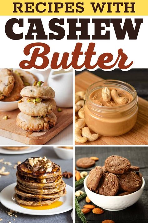 These simple recipes with cashew butter make it easy to eat healthy foods. From chicken to granola to treats like cake and cookies, you'll love these tasty dishes. Cashew Butter Recipe, Butter Pancakes, Masala Sauce, Chewy Granola, Truffle Butter, Cashew Butter, Best Food Ever, Creamy Cheesecake, Homemade Granola