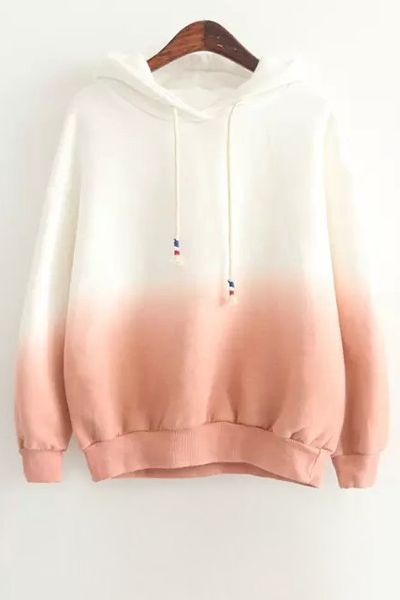 Dip Dyed Peach // Lined Sherpa Hoodie Hoody Outfits, Trendy Hoodies, Stylish Hoodies, Style Blazer, Sweatshirt Outfit, Cute Comfy Outfits, Pink Ombre, Girls Fashion Clothes, Kawaii Clothes