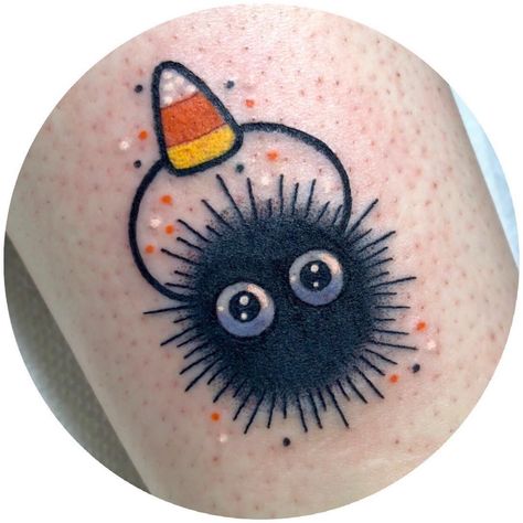 Candy Corn Tattoo, Corn Tattoo, Soot Sprite, Soot Sprites, Human Canvas, Tattoo Portfolio, Halloween Tattoos, Cute Candy, Matching Tattoos