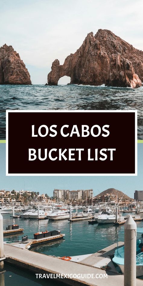 Discover the magic of Los Cabos! Whether you're planning a trip to this breathtaking destination or already considering it as part of your bucket list, our Cabo travel guide has got you covered. From the picturesque beaches of Cabo San Lucas to the charming town of San Jose del Cabo, explore all that Baja California Sur has to offer in Mexico. Learn how to plan a trip to Los Cabos with our expert travel tips and make the most out of your visit. Cabo Bucket List, Cabo Vibes, Los Cabos Mexico Outfits, Cabo San Lucas Outfits, Ensenada Cruise, Cabo Restaurants, Cabo Travel, Los Cabos San Lucas, Cabo Vacation