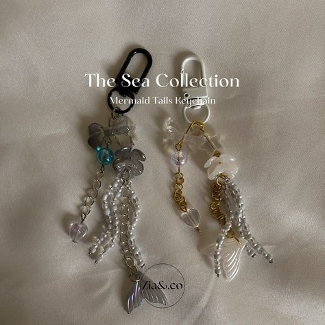 The Sea Collection - Mermaid Tails Keychain is out now! Limited stock! #handmade #diy #craft #beads #smallbusiness #smallbusinessowner #smallbusinesssupport Craft Beads, Mermaid Tails, Small Business Owner, Limited Stock, The Sea, Mermaid, Beads