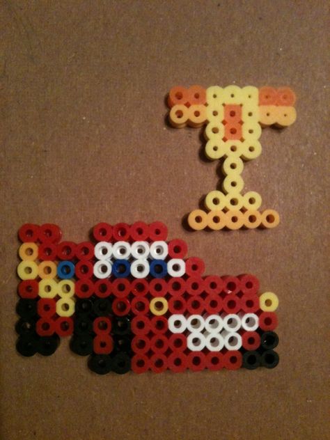 cars Cars Perler Beads, Fused Beads, Disney Planes, Beads Patterns, Diy Perler Bead Crafts, Diy Perler Beads, Diy Car, Fuse Beads, Disney Stuff