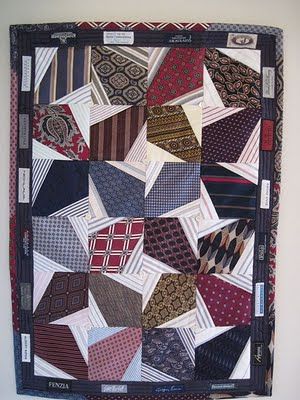 Necktie Quilt Tie Quilts, Necktie Quilt, Necktie Crafts, Tie Ideas, Tie Quilt, Tie Crafts, Memory Quilt, Patchwork Quilting, Pattern Ideas