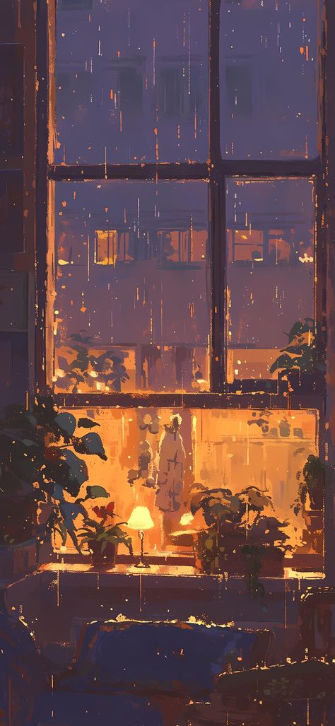 Cozy Rain, Rainy Wallpaper, Rain Wallpapers, Amazing Drawings, Cozy Night, Cool Wallpapers Art, Iphone Phone, Pretty Wallpapers Backgrounds, Anime Scenery Wallpaper