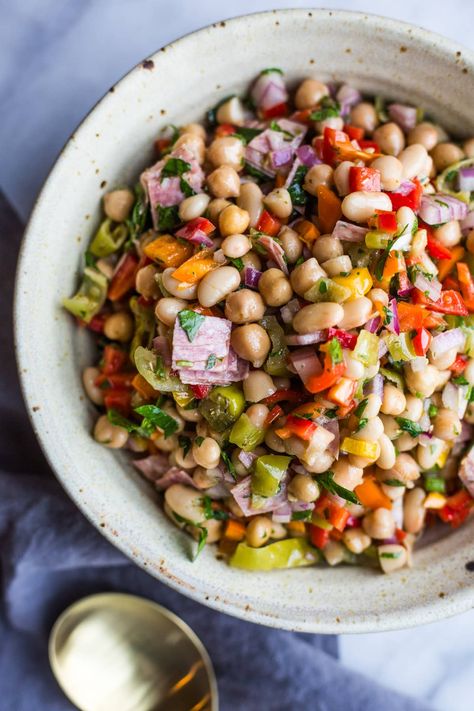 Grinder Dense Bean Salad - So Happy You Liked It Arugula Bean Salad, Grinder Dense Bean Salad, Dense Bean Salad Vegetarian, Sense Bean Salad, Easy Bean Salad Recipes, Dense Bean Salad Meal Prep, Bean Dense Salad, Grinder Bean Salad, Italian Bean Salad