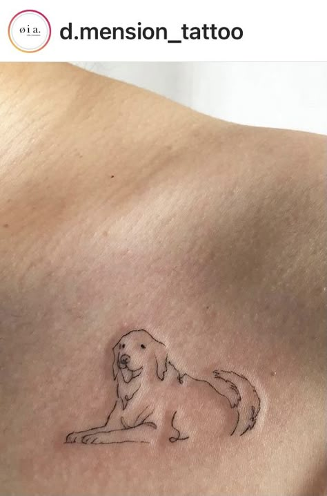 Simple Cute Dog Tattoo, Dog Face Silhouette Tattoo, Simple Dog Tattoos For Women, Dog Tattoo Ideas Golden Retriever, Dog Tattoo For Multiple Dogs, Symbolic Dog Tattoo, Original Dog Tattoo, Dog Tail Tattoo, Soul Dog Tattoo Ideas