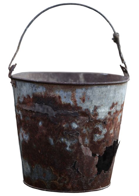 Metal Bucket Ideas, Between Shades Of Gray, Bucket Drawing, Bucket Ideas, Old Character, Metal Bucket, Water Bucket, Rusty Metal, Shades Of Gray