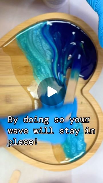 Carey Gerst LLC on Instagram: "🌊💙 Are you ready to embark on your resin art journey?   🌊 Let’s start with the first wave layer, which sets the foundation for your masterpiece! Follow these steps for a successful first wave layer. READ the captions in the video!!   💙 @eyecandypigments  Satori White Okinawa Blue Angel Blue Suiko Blue Use Code Blucherry to save 15% at checkout!   🌊 @masepoxies  Table Top Resin Use Code Blucherry to save $$ at checkout!   . . . . . . . . . . . #resinart #howto #tutorial #arttutorial #phoenix #artreels" How To Use Resin For Beginners Video, Beach Theme Resin Art, How To Do Resin Art Tutorials, Resin Waves Tutorial, Resin Beach Art Tutorial, Resin Art Tutorial Videos, How To Use Resin, Resin Tutorial Videos, Resin Crafts Tutorial Videos