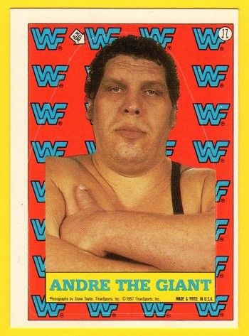 1987 Topps WWF Wrestling Sticker Andre The Giant  17 NM Wwf Logo Wrestling, Wwe Andre The Giant, Unusual People, Wrestlemania 39 Poster, Vintage Wrestling, Old Wrestling Posters, Edge Wwe 90s, Elvis 68 Comeback Special, Wwf Superstars