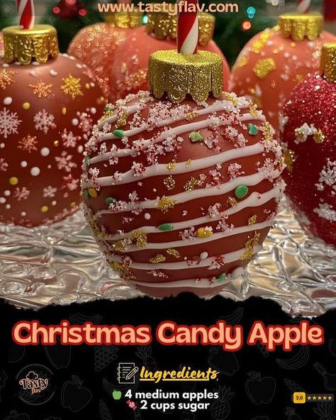 Christmas Candy Apples, Christmas All Year, Apple 5, Apple Christmas, Ornament Exchange, Open App, Candy Apple, Candy Apples, Family Recipes