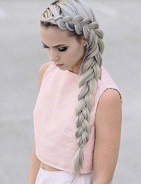 How To Do A Side French Braid Side French Braid, Workout Hair, Braids With Shaved Sides, Hair Change, French Braid Ponytail, Side French Braids, Braid Inspiration, St Joan, Braids Styles