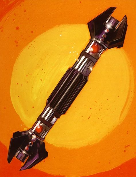 Exar Kun's lightsaber | Wookieepedia | Fandom Star Wars Dark Jedi, Double Bladed Lightsaber, Sith Holocron, Lightsaber Forms, Exar Kun, Lightsaber Designs, Jedi Lightsaber, Dark Jedi, Custom Lightsaber